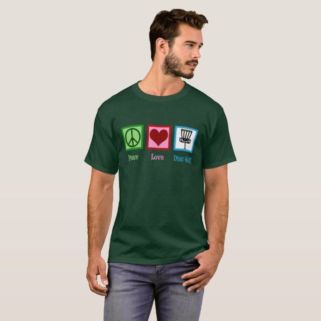 Peace Love Disc Golf T-Shirt (Front Full)