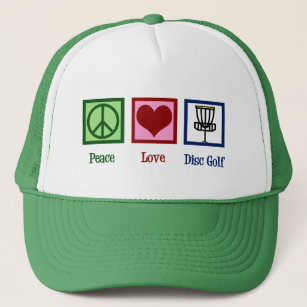 Peace Love Disc Golf Trucker Hat
