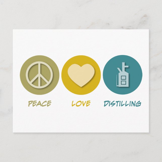 Peace Love Distilling Postcard (Front)