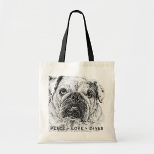 PEACE * LOVE * DIVAS TOTE BAG