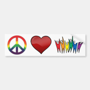 Peace Love Diversity Bumper Sticker