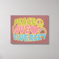 PEACE LOVE DIVERSITY canvas print