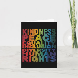 Peace Love Diversity Inclusion Equality Black Hist Card