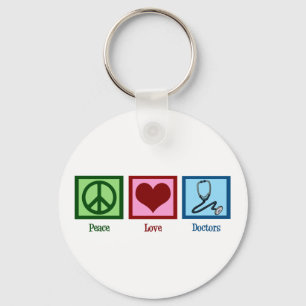 Peace Love Doctors Key Ring