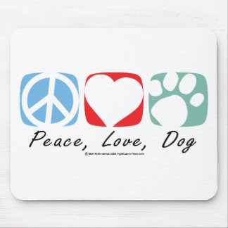 Peace Love Dog Mouse Pad