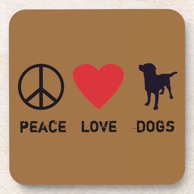 Peace Love Dogs Coaster (Front)