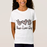 Peace Love Dogs Flowers Lover Puppy Paw Dog Funny 