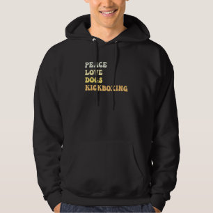Peace Love Dogs Kickboxing  Retro Hoodie
