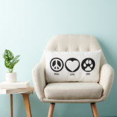 Peace Love Dogs Lumbar Cushion (Chair)