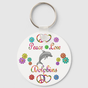 Peace Love Dolphins Key Ring
