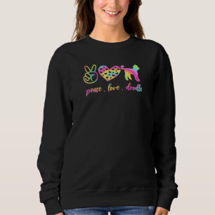 Peace Love Doodle Tie Dye For Girls Goldendoodle L Sweatshirt
