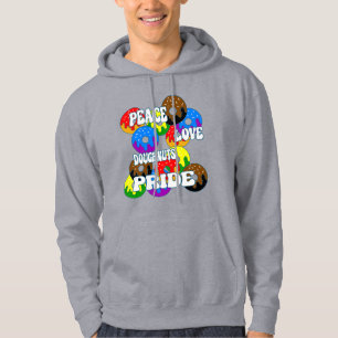 Peace Love Doughnuts Pride Hoodie