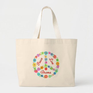 Peace Love Drama Large Tote Bag