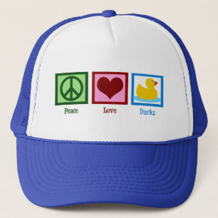 Peace Love Ducks Trucker Hat