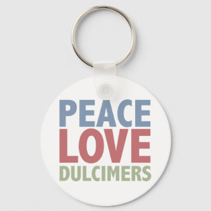 Peace Love Dulcimers Key Ring
