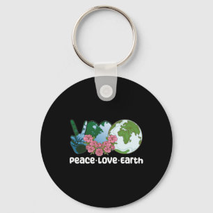 Peace Love Earth Day 1 Key Ring
