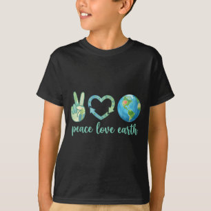 Peace love earth eco friendly nature earth day T-Shirt