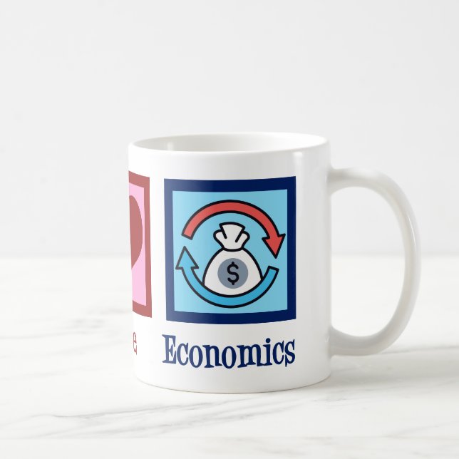 Peace Love Economics Coffee Mug (Right)