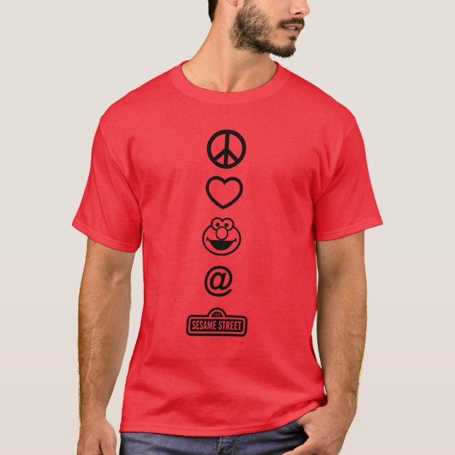 Peace Love Elmo T-Shirt (Front)