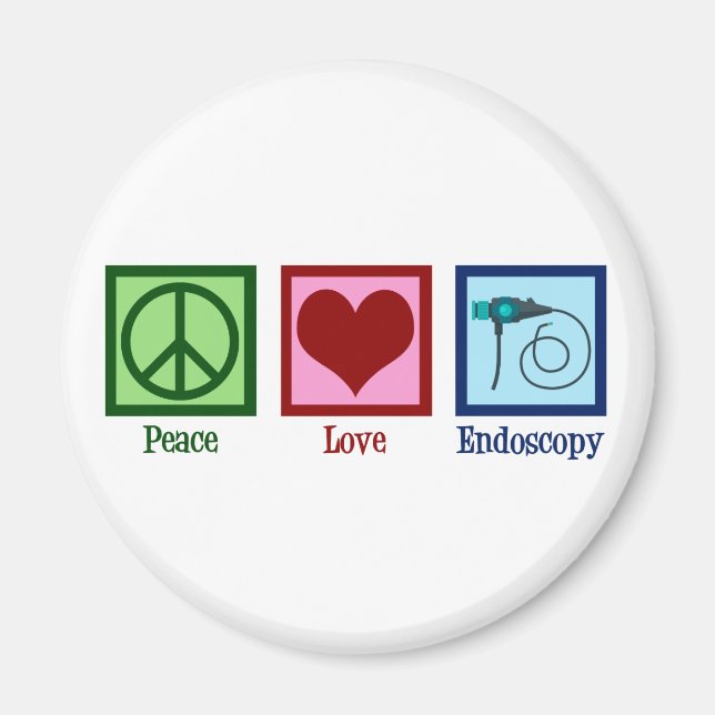 Peace Love Endoscopy Magnet (Front)