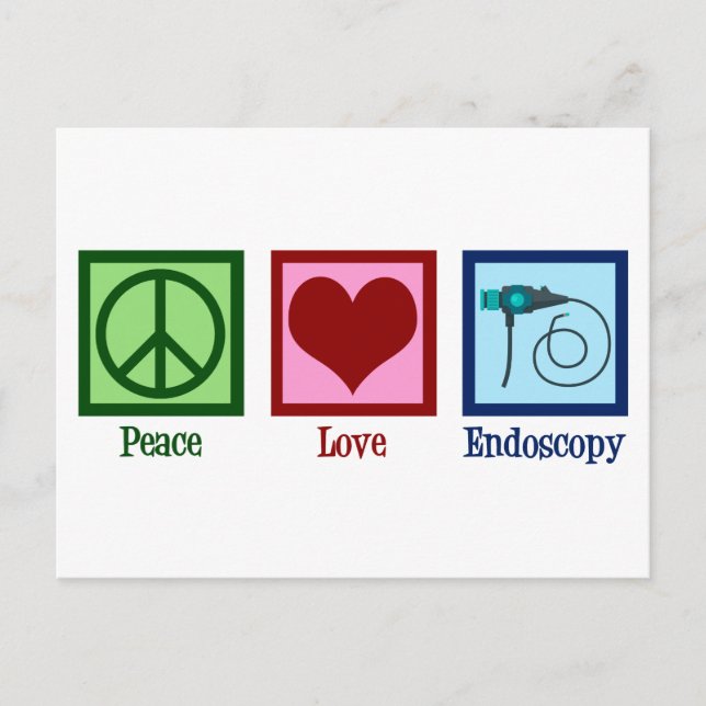 Peace Love Endoscopy Postcard (Front)