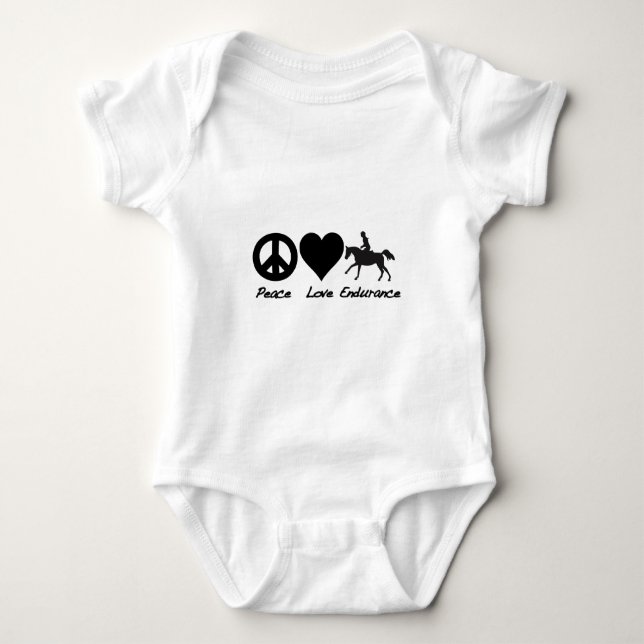Peace Love Endurance Baby Bodysuit (Front)
