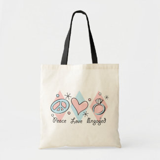 Peace Love Engaged Tote Bag
