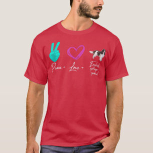 Peace Love English Springer Spaniel  Funny Dog Own T-Shirt