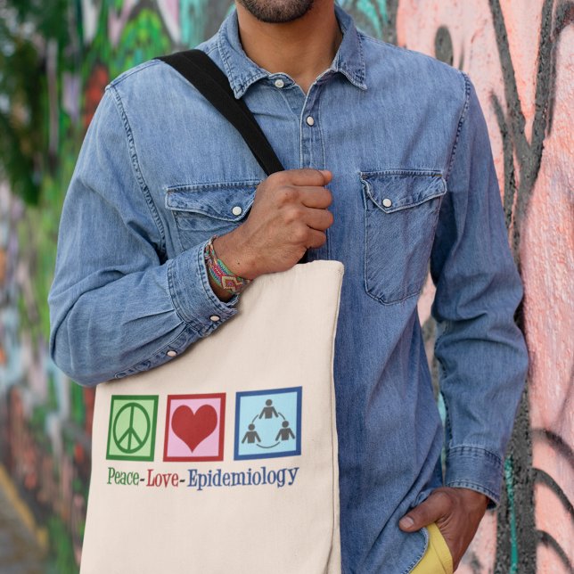 Peace Love Epidemiology Tote Bag (Creator Uploaded)