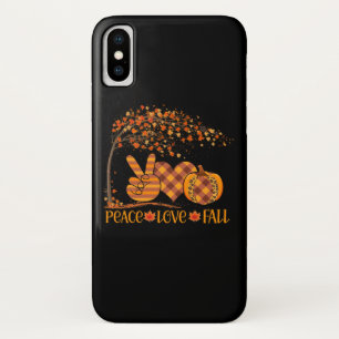 Peace Love Fall Pumpkin Autum Happy Fall Case-Mate iPhone Case