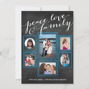Peace, Love & Family Chalk Teal