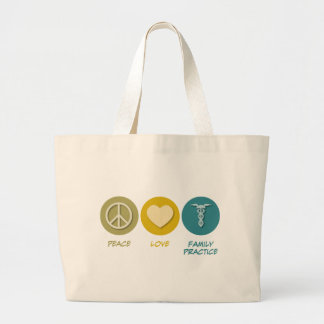 Peace Love Family Practice Large Tote Bag