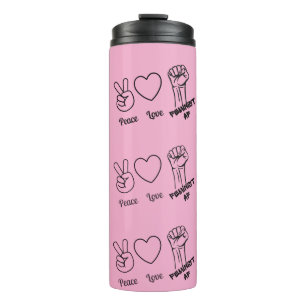Peace, Love, Feminist AF - water bottle