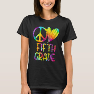 Peace Love Fifth Grade   Back School 5th Grade T-Shirt