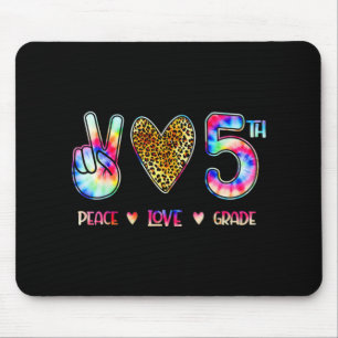 Peace Love Fifth Grade Squad Back To School Gift Mouse Pad