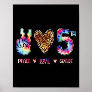 Peace Love Fifth Grade Squad Back To School Gift Poster