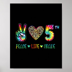 Peace Love Fifth Grade Squad Back To School Gifts  Poster
