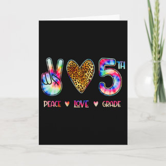 Peace Love Fifth Grade Squad Ck To School Gift  Card