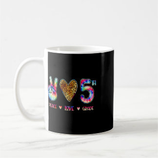 Peace Love Fifth Grade Squad Ck To School Gift  Coffee Mug