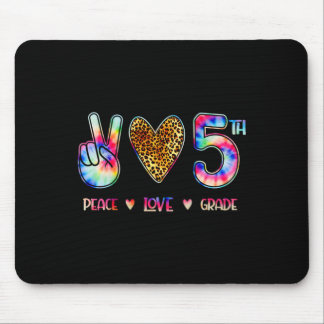 Peace Love Fifth Grade Squad Ck To School Gift  Mouse Pad