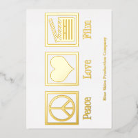 Peace Love Film Production Company Director Gold
