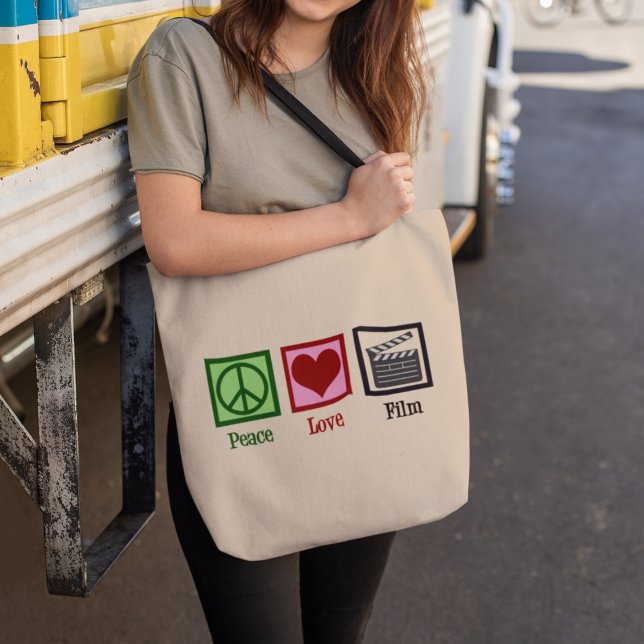 Peace Love Film Tote Bag (Creator Uploaded)