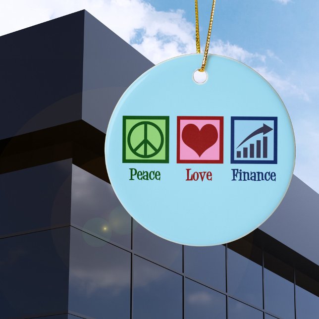 Peace Love Finance Ceramic Tree Decoration (Creator Uploaded)