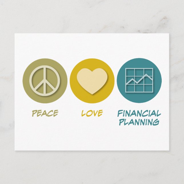 Peace Love Financial Planning Postcard (Front)