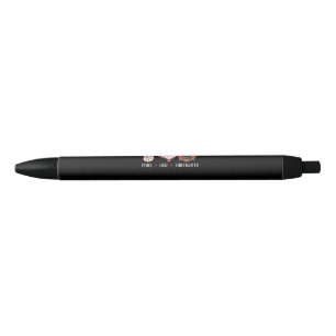 Peace Love Firefighter Lovers Firefighter Gifts Black Ink Pen