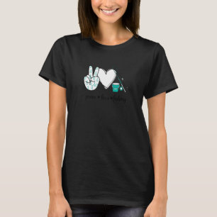 Peace Love Fishing Peace Hand Sign Fishing T-Shirt