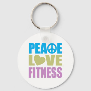 Peace Love Fitness Key Ring