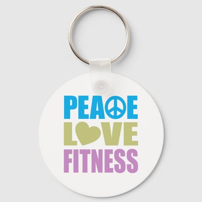 Peace Love Fitness Key Ring (Front)