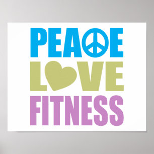 Peace Love Fitness Poster