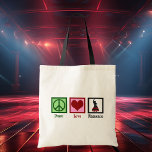 Peace Love Flamenco Dancing Tote Bag<br><div class="desc">Peace Love Flamenco dancing gift for a dancer.</div>